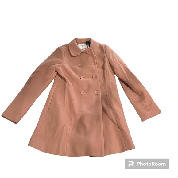 Allegra K Women's Peter Pan Collar Double Breasted  Pea Coat, Medium - Picture 2 of 4